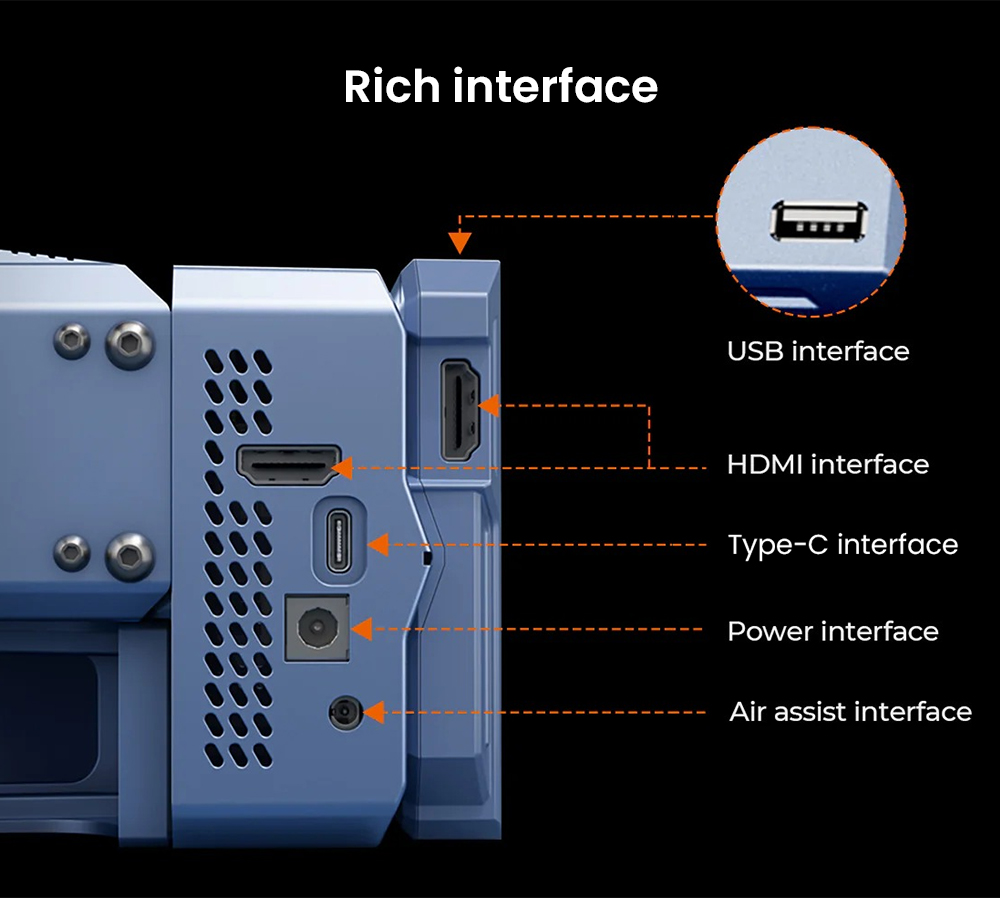 IKIER K1 Ultra 36W Lasergravierer, Arbeitsbereich 410 mm × 410 mm, Vorschubgeschwindigkeit 800 mm/s, Laserfleckgröße 0,08 mm × 0,1 mm, Präzision 0,01 mm, Autofokus, automatisches Senken und Schneiden in einem Durchgang