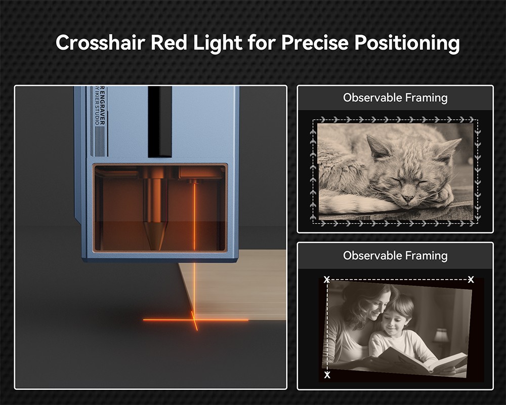 IKIER K70 MAX 70W Lasergravierer, 850×800mm Arbeitsbereich, 0,01mm hohe Präzision, 0,1×0,15mm ultrafeiner Punkt, 400mm/s hohe Geschwindigkeit, automatischer Fokus & automatisches Senken beim Schneiden