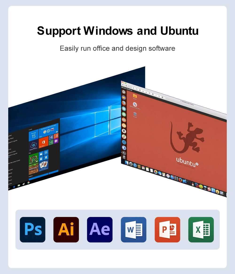 Mini PC Ninkear M8, processeur AMD Ryzen 7 8745HS 8 cœurs (4,9 GHz max.), 16 Go de RAM DDR5, SSD 1 To, triple affichage (DP : 8K + HDMI : 4K + USB-C : 4K), Wi-Fi 6, Bluetooth 5.2, 3 ports USB 3.2, 1 port USB 2.0, 2 ports RJ45 2,5 Gb/s, 1 prise casque