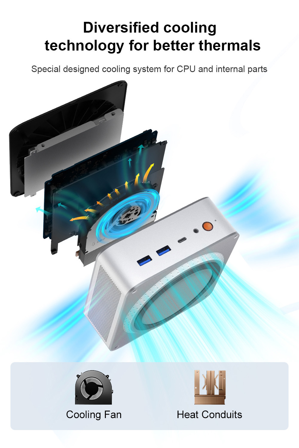 Mini PC Ninkear M8, processeur AMD Ryzen 7 8745HS 8 cœurs (4,9 GHz max.), 16 Go de RAM DDR5, SSD 1 To, triple affichage (DP : 8K + HDMI : 4K + USB-C : 4K), Wi-Fi 6, Bluetooth 5.2, 3 ports USB 3.2, 1 port USB 2.0, 2 ports RJ45 2,5 Gb/s, 1 prise casque