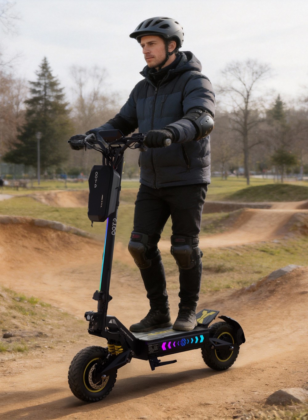 OOTD T10 Pro Electric Scooter, 2*1300W Motor, 52V 23.4Ah Battery, 11 inch Tires, 65km/h Max Speed, 70km Range, Hydraulic Disc Brakes, Spring Suspension