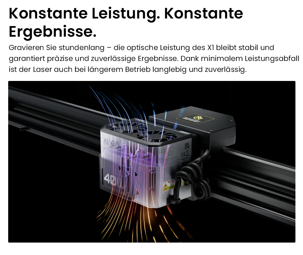 Aliencell X1 40W Lasergravierer + Air Assist Pro + Luftreiniger