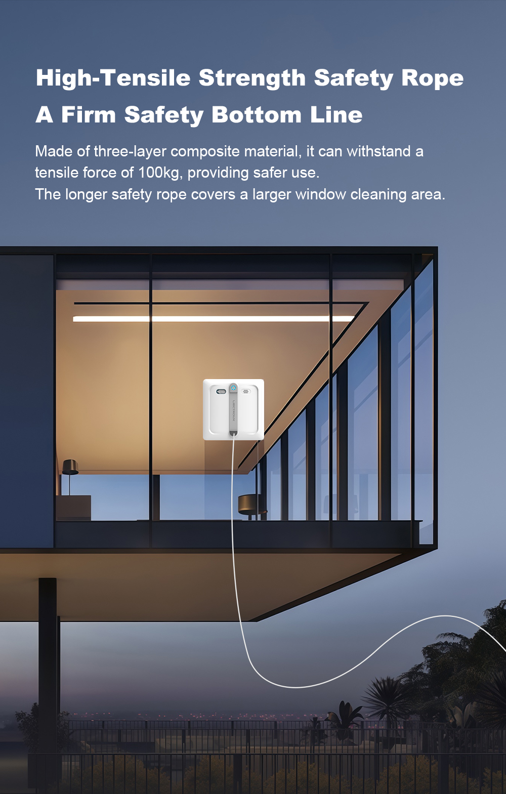 Liectroux S9 Window Cleaning Robot, Dual Roller Brushes, 6-way Water Spray, 9000Pa Suction, Remote and App Control