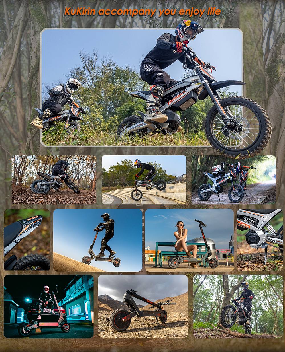 Kukirin X1 Elektromos Motorkerékpár, 1000W Motor, 48V 20,8Ah Akkumulátor, 14 Hüvelykes Első és 12 Hüvelykes Hátsó Gumik, 50km/h Maximális Sebesség, 40km Hatótáv, Első és Hátsó Hidraulikus Fékek, Hidraulikus Lengéscsillapítás