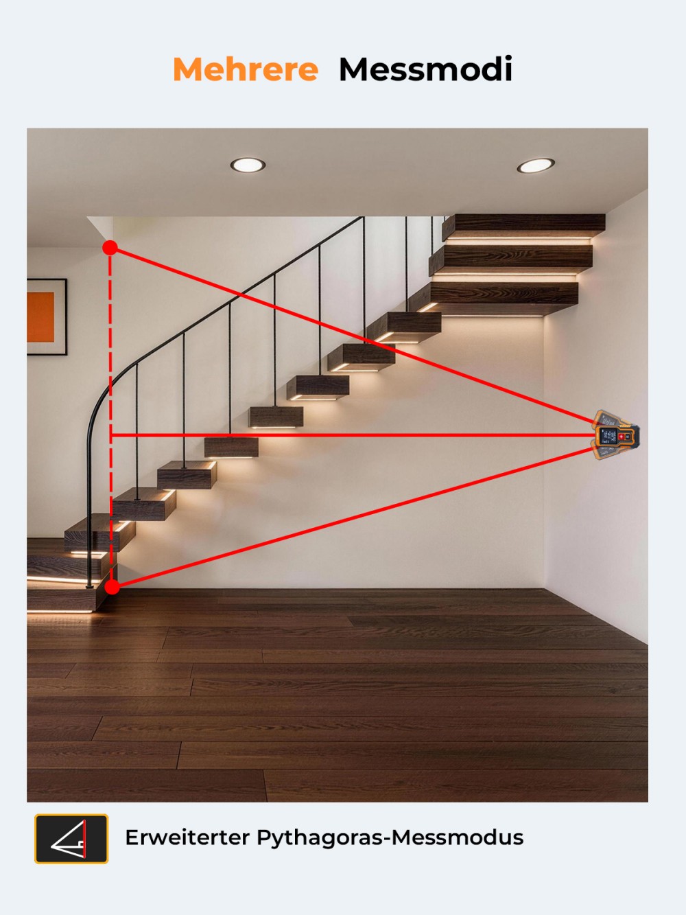 CIGMAN CD-80T Taschenformat-Laser-Maßband, 80m Reichweite, ±2mm Genauigkeit, IP54 wasserdicht, 20 Datengruppen, Typ-C wiederaufladbares Laser-Entfernungsmessgerät