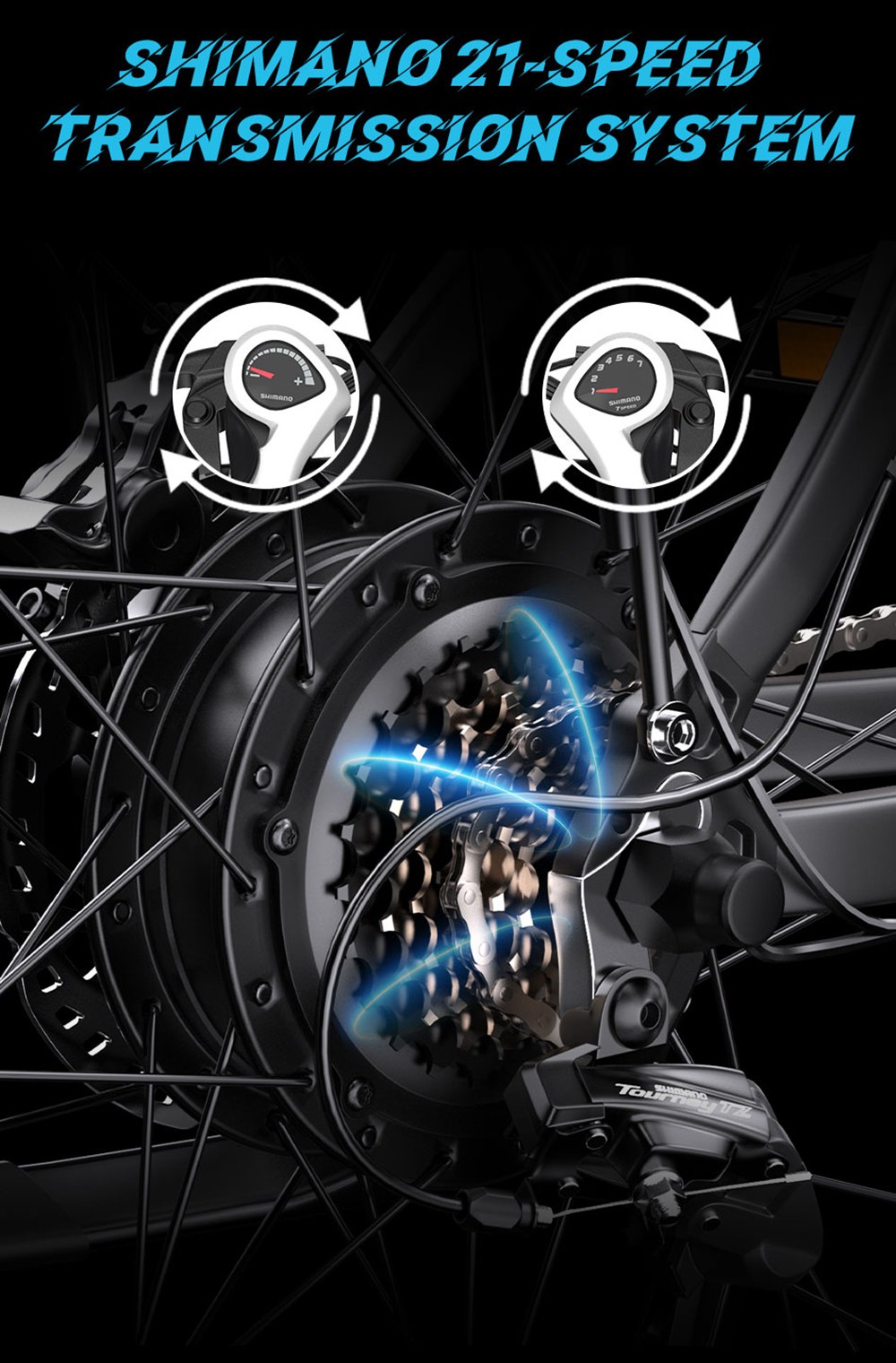 DUOTTS C29-K Elektrofahrrad, 750W Motor, 48V 15Ah+22.5Ah Batterie, 29 Zoll Reifen, 50km/h Maximalgeschwindigkeit, 170km Maximalreichweite, hydraulische Scheibenbremsen, gefederte Vordergabel, Shimano 21-Gang