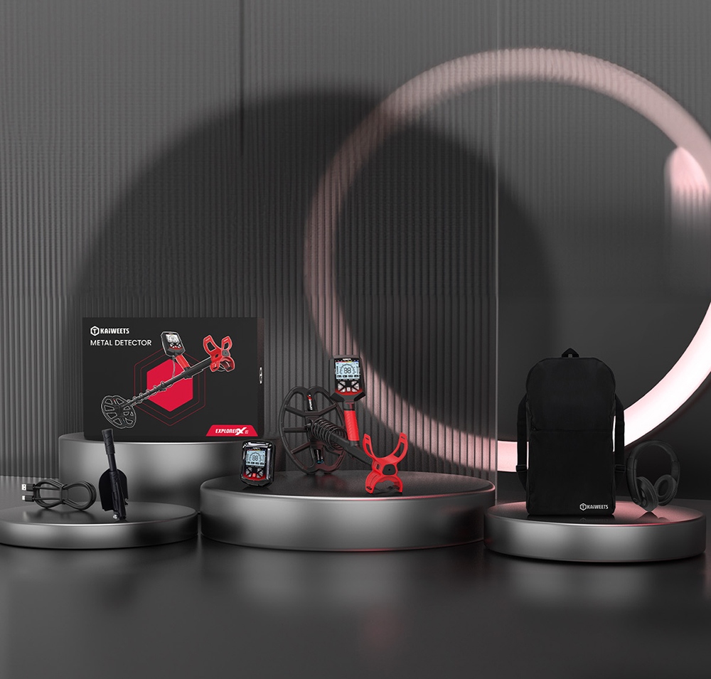 KAIWEETS EXPLORER X III Metal Detector, 5.82KHz, 11'×9' Waterproof Coil, 5 Modes, 10H Battery, Professional Gold & Treasure Hunting