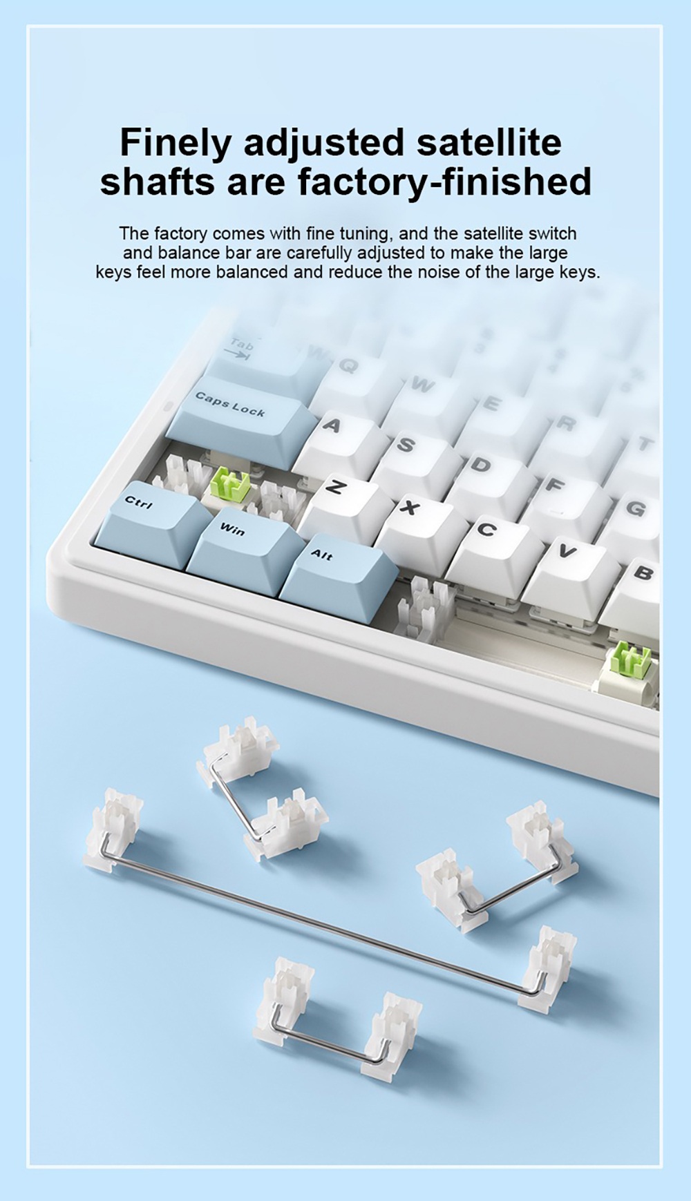 AULA F75 Tri-Mode Wireless Mechanical Keyboard, 75% Layout, Gasket Mount, Hot-Swappable, RGB Backlit, Multimedia Knob, 4000mAh Battery - Green