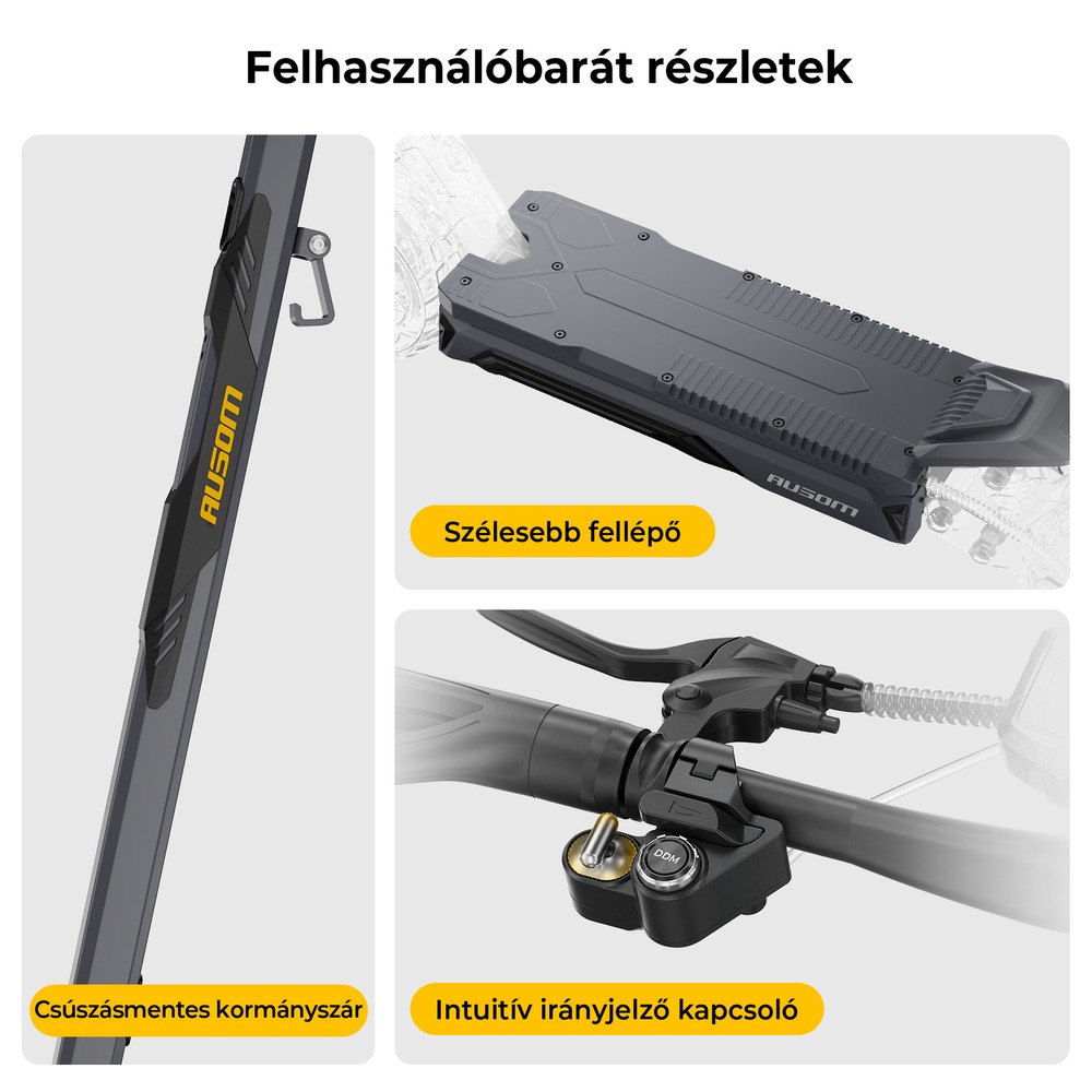 Ausom K20 Pro Dual Motor Electric Scooter, 1000W*2 Motor, 48V 18Ah Battery, 10 Inch Tires, 60km/h Max Speed, 90km Range, Front & Rear Disc Brake, Dual Front Suspension, NFC Unlock