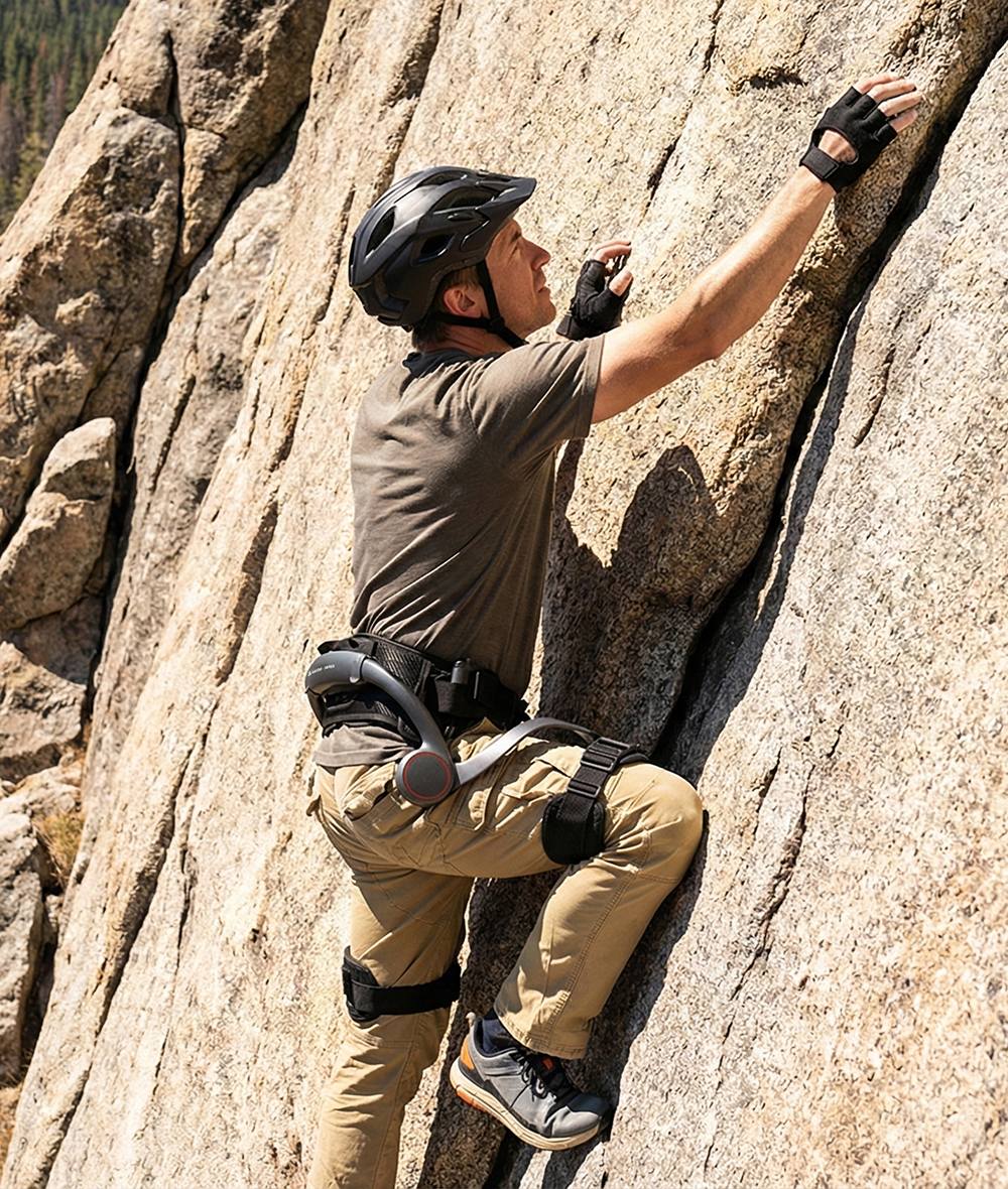 AstroShell Alpha 1 Classic Exoskeleton, 45% Leg Boost, AI Adaptive Assist, 1200W Peak Power, Dual-Battery Hot-Swap, 24km Range, 12 Motion Modes, 15-Second Quick Wear