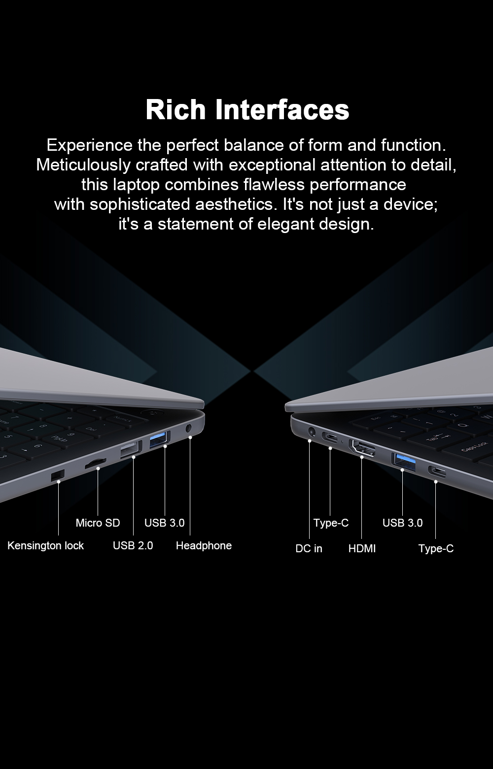 Ninkear A15 Pro Ordinateur portable, écran 16 pouces 2560 x 1600, taux de rafraîchissement de 120 Hz, AMD Ryzen 5 7430U, 16 Go de RAM, 1 To de SSD, 2 ports Type-C complets, 3 ports USB 3.0, 1 port HDMI, 1 carte Micro SD, 1 port audio