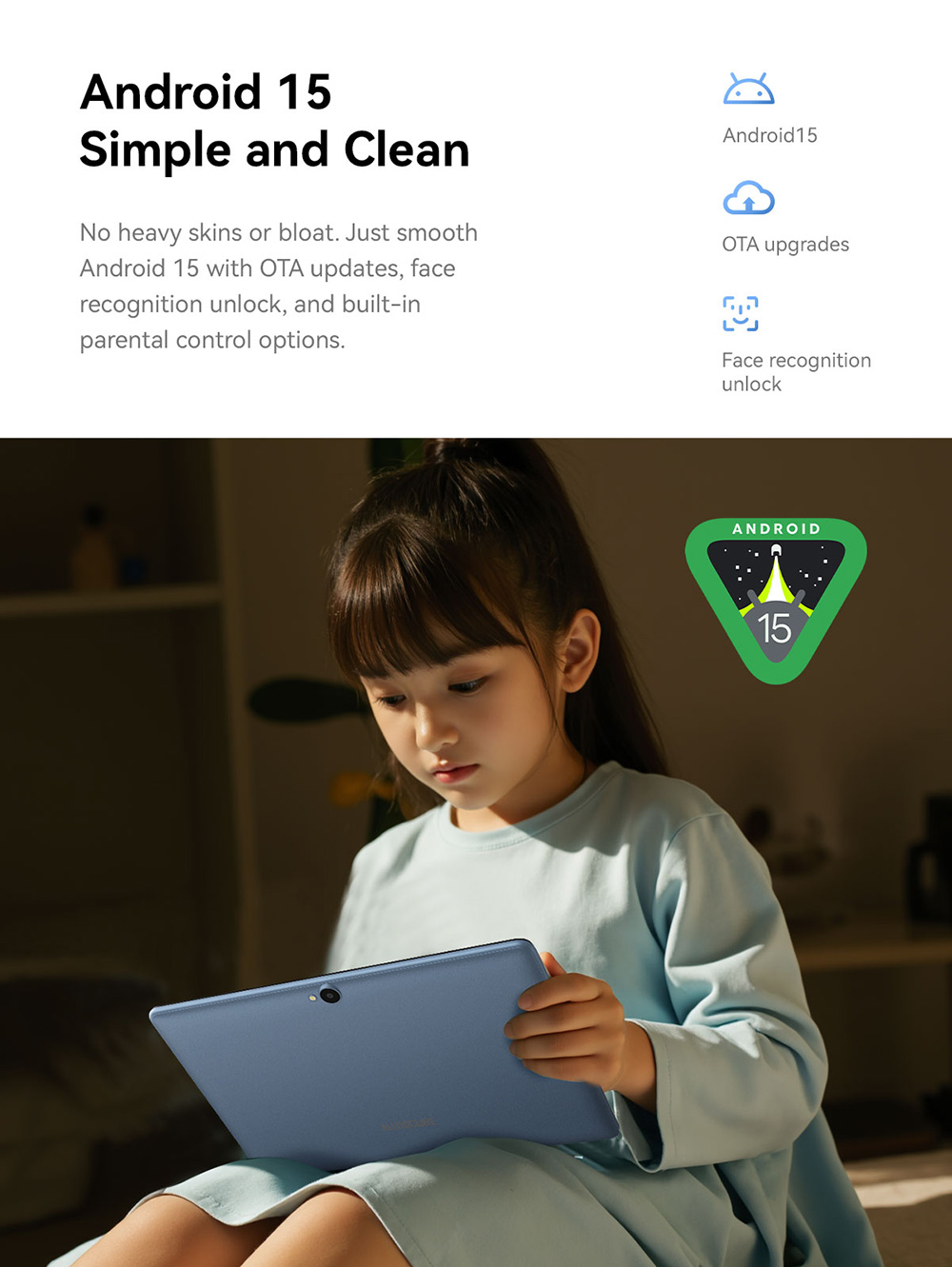 ALLDOCUBE iPlay 70 SE Kinder-Tablet mit Hülle, 10,1 Zoll (25,7 cm) IPS-Display (1280 x 800 Pixel), Unisoc T310 Quad-Core-Prozessor, 3 GB RAM, 64 GB ROM, Android 15, WLAN 6, Bluetooth 5.0, 2-MP- + 5-MP-Kamera, Dual-4G-LTE, 5500-mAh-Akku
