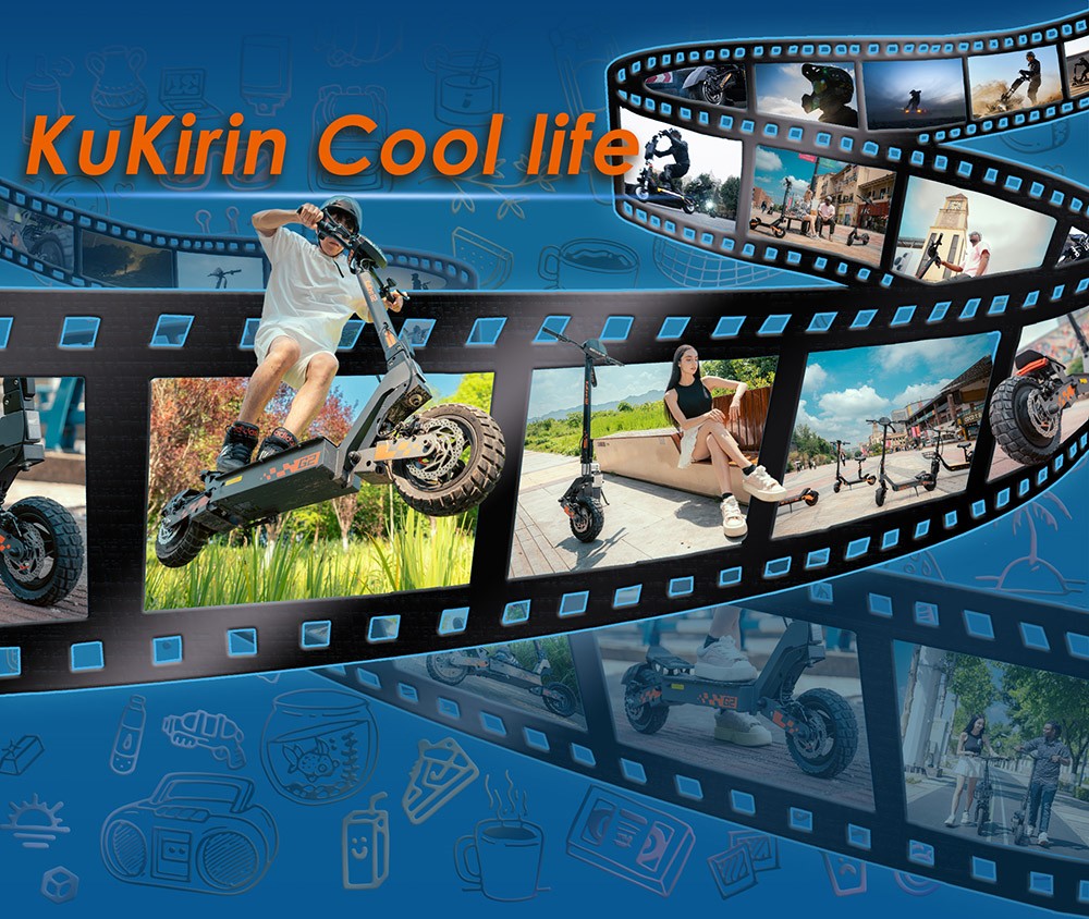 Kukirin G2 Foldable Electric Scooter 2026 Upgrade 800W Motor 48V 15.6Ah Battery 10-inch Tire 45km/h Max Speed 55km Range Touchscreen Display Disc Brake 7 Light System
