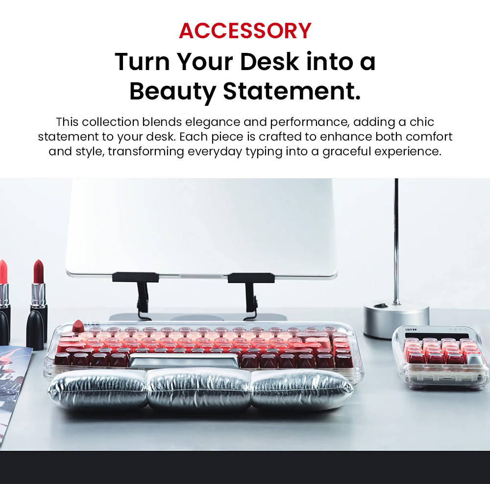 Lofree Lipstick Tri-Mode Wireless Mechanical Keyboard, 84-Key, 2.4G/Bluetooth/USB-C, Gateron Lipstick Switches, 4000mAh Battery, LED Backlight