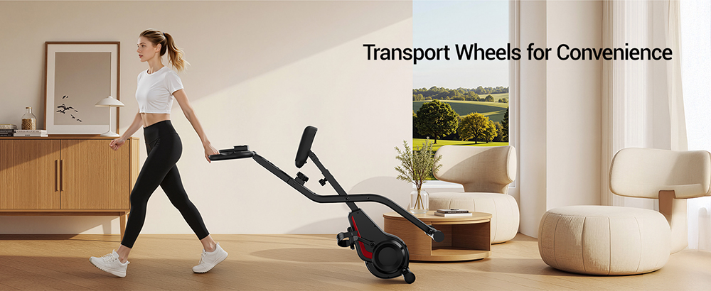 ROBORE CBX10 Home Exercise Bike, Quiet Magnetic Resistance, 8-Level Adjustable, Adjustable Seat & Handlebars, Max Load 136kg, LCD Display, Breathable PU Seat, Cardio Fitness Trainer