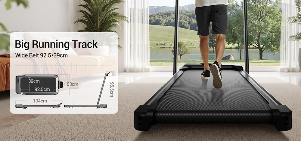 ROBORE U18F Foldable Treadmill with 15% Incline, 10.5km/h Max Speed, 2.5HP Motor, 3 Incline Levels, 136kg Capacity, LED Display, Low Noise, for Home & Office
