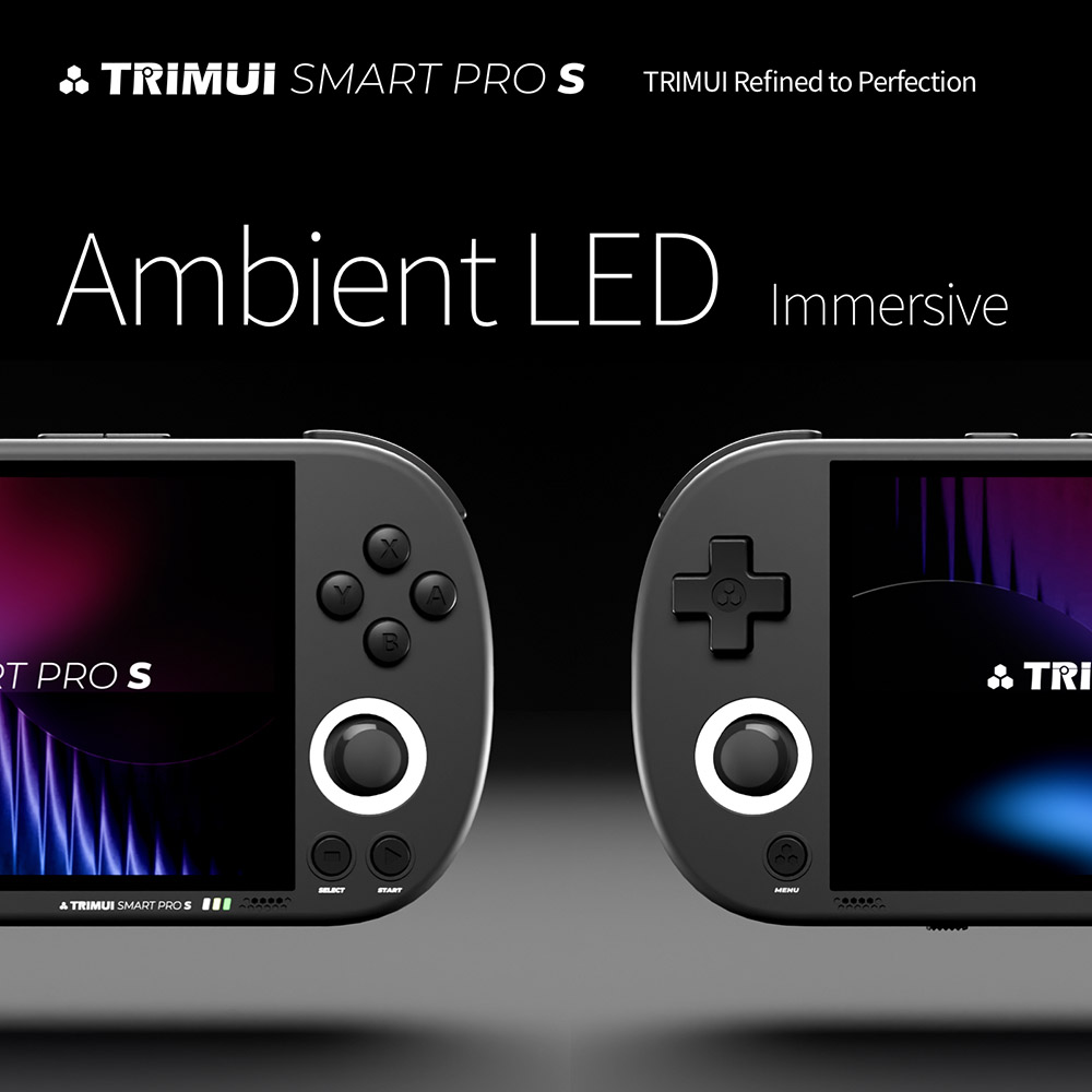 Trimui Smart Pro S Handheld Game Console, 256GB TF Card, 4.96 inch 1280*720 IPS Screen, 6 Hours Battery Life, 8GB Storage - White