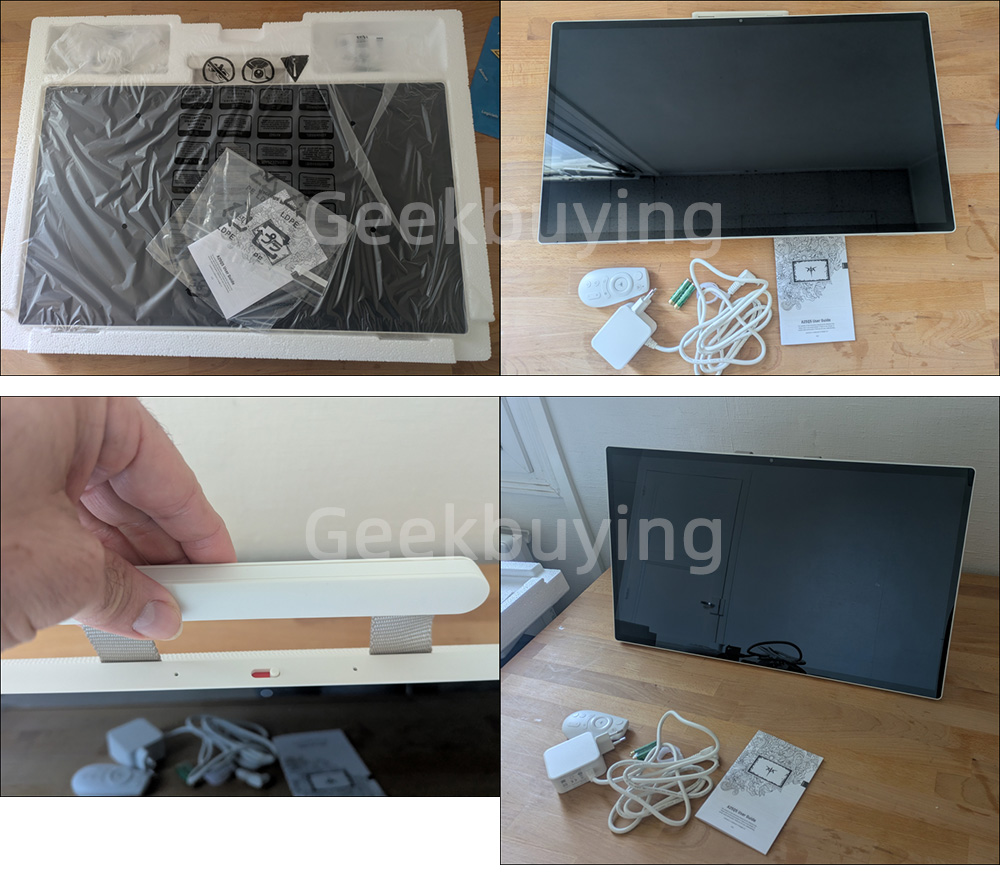 KTC A25Q5 24,5 hüvelykes érintőképernyős hordozható monitor, 1920*1080 60Hz IPS képernyő, Google EDLA, Android 14, 8GB+128GB, 2*8W+2*4W hangszórók, Akár 8 órás akkumulátor-üzemidő, 0-45°-os forgatási szög és 90°-os forgásszög