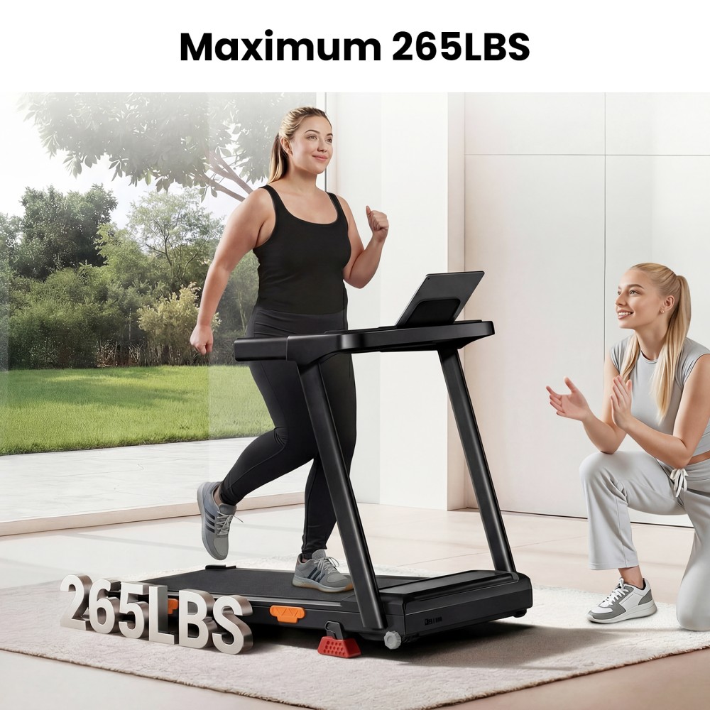 ROBORE SF10 Laufband mit 12% Steigung, elektrisches Laufband 12KM/H, faltbares Laufband für Zuhause mit 3,0 PS Motor und LED-Anzeige, maximale Belastung 136KG