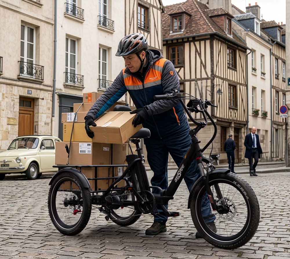 ONESPORT OT30 Pro Elektromos Teherszállító Tricikli, 500 W-os Motor, 48 V 18 Ah Akkumulátor, 20*3 hüvelykes Gumiabroncsok, 25 km/h Max. Sebesség, 90 km Hatótávolság, Hidraulikus Tárcsafékek, Lengéscsillapító Első Villa, Shimano 7 Sebességváltó, 180 kg Max. Terhelhetőség - Fekete