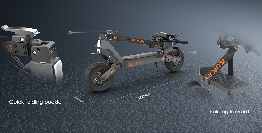 KuKirin G4 (Version 2026) Elektroroller, 2000-W-Motor, 60-V-20-Ah-Akku, 11-Zoll-Reifen, 70 km/h Höchstgeschwindigkeit, 75 km Reichweite, Scheibenbremsen vorne und hinten, Vierarm-Stoßdämpfer