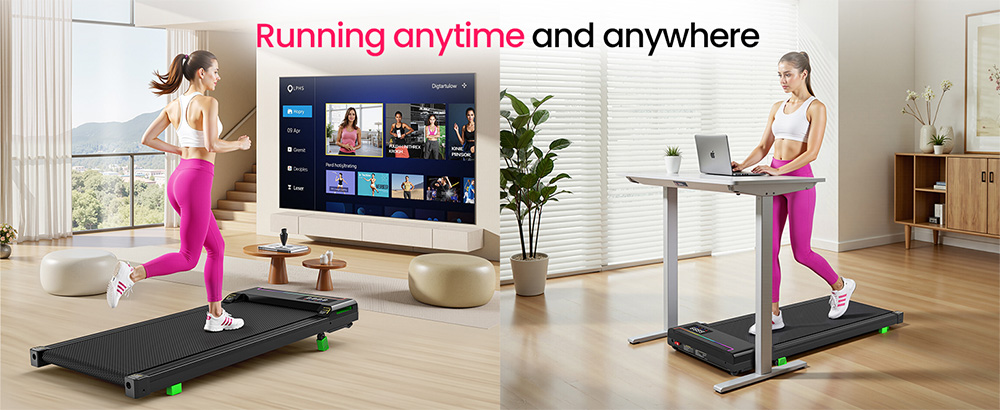 Akluer P03-B szénkefe nélküli futópad 6%-os emelkedővel, 2,5 LE csendes motorral, 0,6-4 MPH sebességgel, 38x88 cm futófelülettel, 150 kg maximális terheléssel, LED kijelzővel és kettős távirányítóval