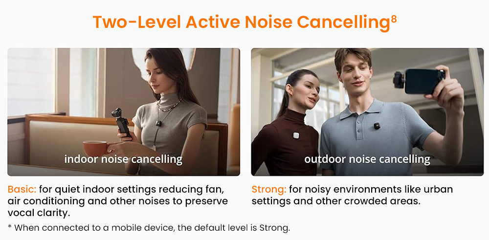 Refurbished DJI Mic Mini Transmitter, Wireless Lavalier Microphone, Omnidirectional Pickup, Intelligent Noise Reduction, OsmoAudio Direct Connect, USB-C Charging, for Camera & Smartphone Vlogging, Interviews & Content Creation - Infinity Black