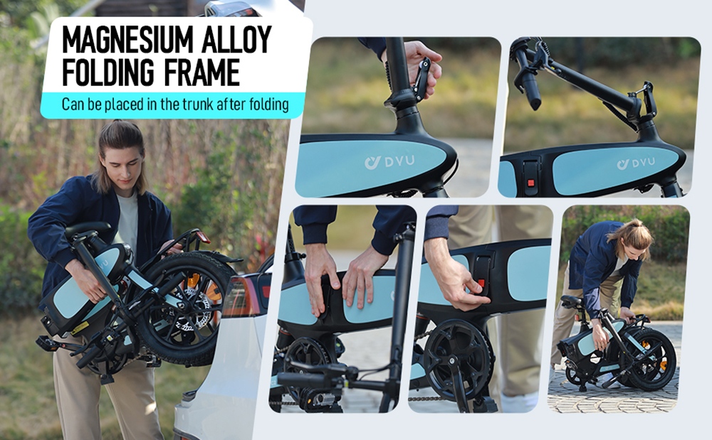 DYU C2 Klapp-E-Bike, 250W Motor, 48V 7,5Ah Batterie, max. 25 km/h, 50 km Reichweite, 16 Zoll