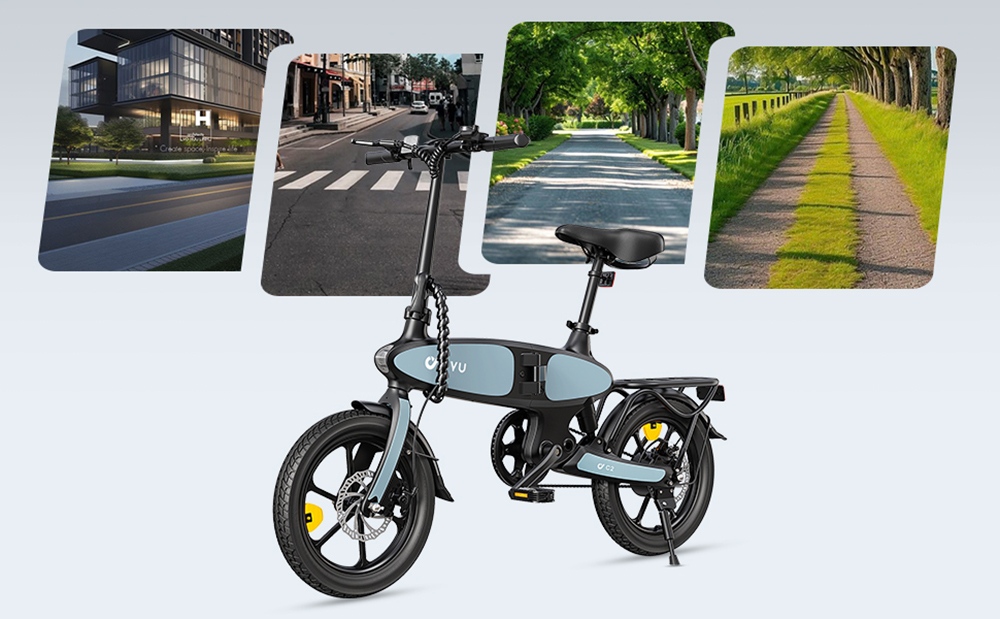 DYU C2 Klapp-E-Bike, 250W Motor, 48V 7,5Ah Batterie, max. 25 km/h, 50 km Reichweite, 16 Zoll