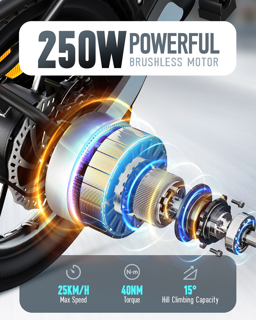 DYU C2 Klapp-E-Bike, 250W Motor, 48V 7,5Ah Batterie, max. 25 km/h, 50 km Reichweite, 16 Zoll