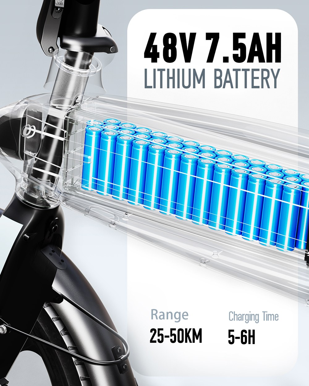 DYU C2 Klapp-E-Bike, 250W Motor, 48V 7,5Ah Batterie, max. 25 km/h, 50 km Reichweite, 16 Zoll