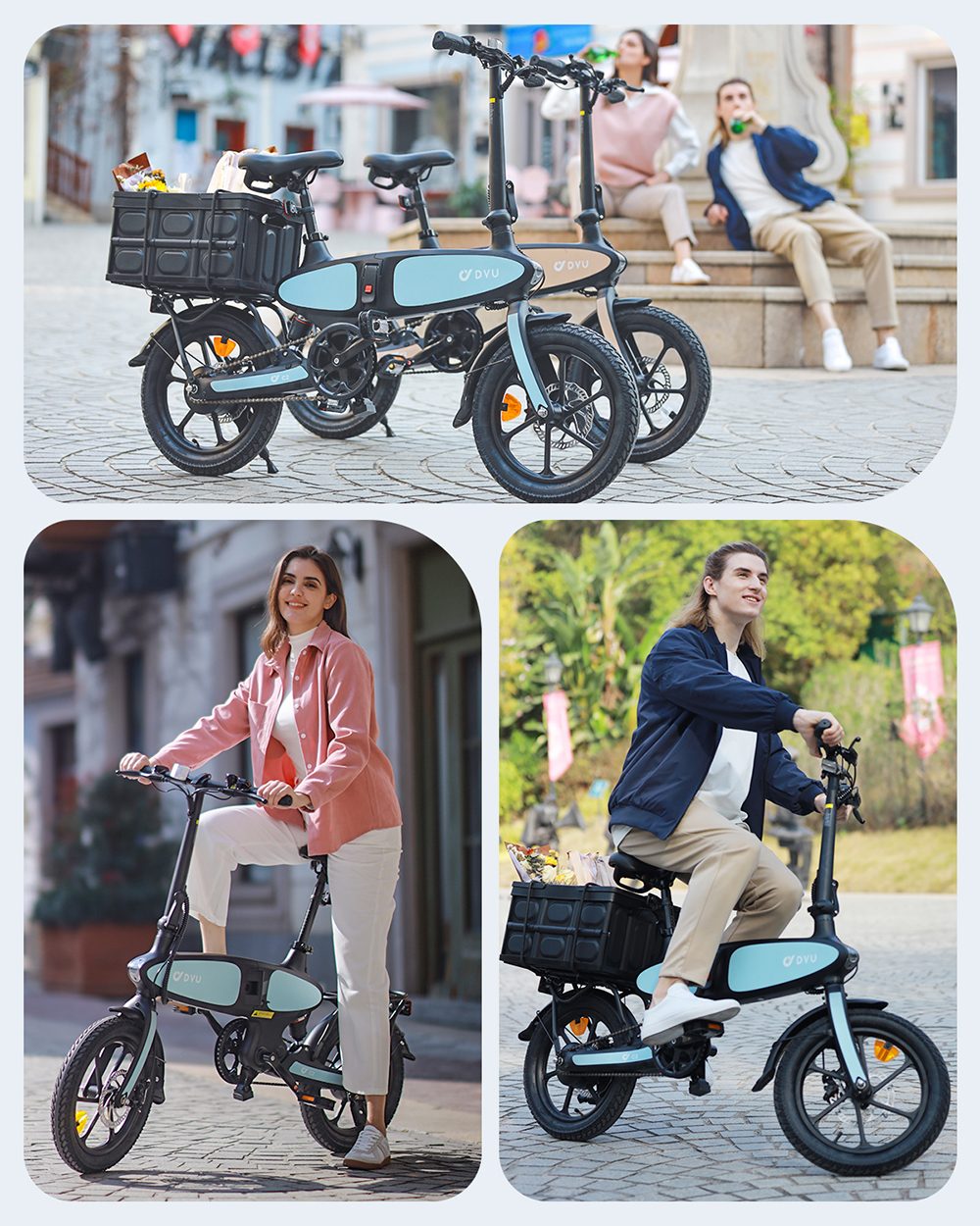 DYU C2 Klapp-E-Bike, 250W Motor, 48V 7,5Ah Batterie, max. 25 km/h, 50 km Reichweite, 16 Zoll