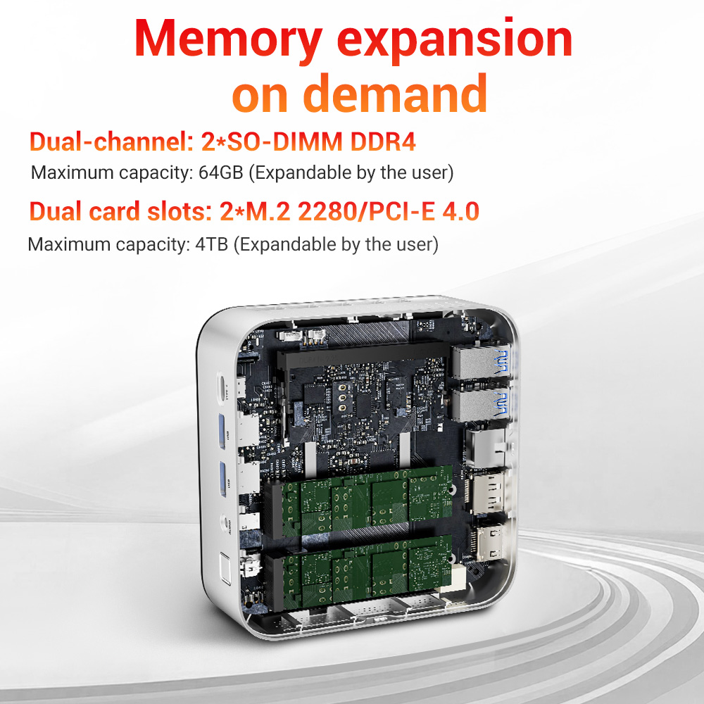 FIREBAT F2 Mini PC, Intel Core i5-14450HX 10 Cores Up to 4.8GHz, 16GB DDR4 RAM 512GB SSD, Intel UHD Graphics, HDMI + DP + Full-Function Type-C 4K Triple Display, Gigabit RJ45 WiFi 6 Bluetooth 5.2