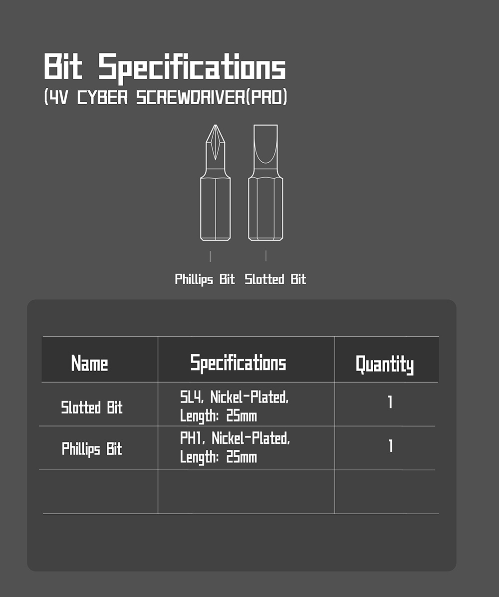 MECHTRON TL-I007S 4V Cyber Screwdriver, 5N·m Electric Torque & 8N·m Manual Torque, 270RPM Speed, 1500mAh Li-ion Battery, Type-C Fast Charging, LED Light, Magnetic Bit Design, Precision Repair Tool