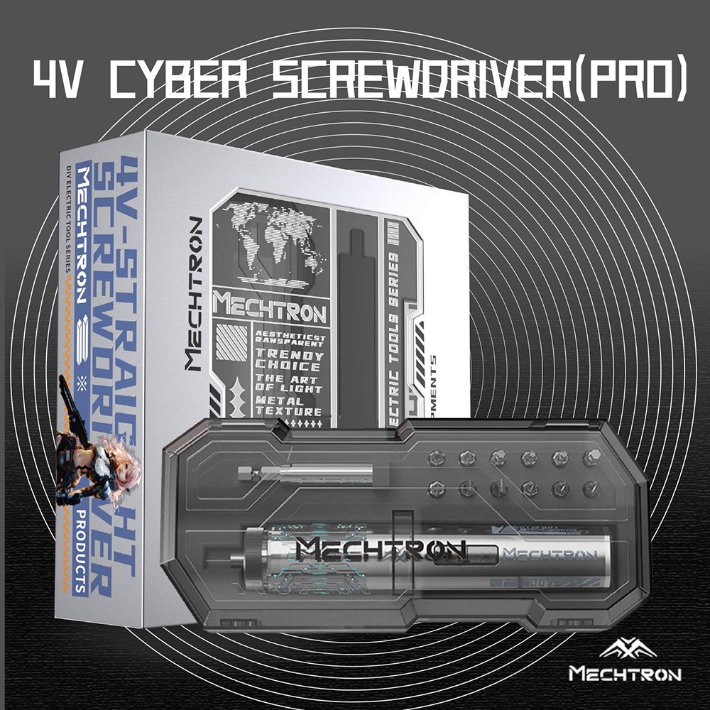 MECHTRON TL-I007S PRO 4V Cyber Screwdriver, 5N·m Electric Torque & 8N·m Manual Torque, 270RPM Speed, 1500mAh Li-ion Battery, Type-C Fast Charging, LED Light, Magnetic Bit Design, Precision Repair Tool