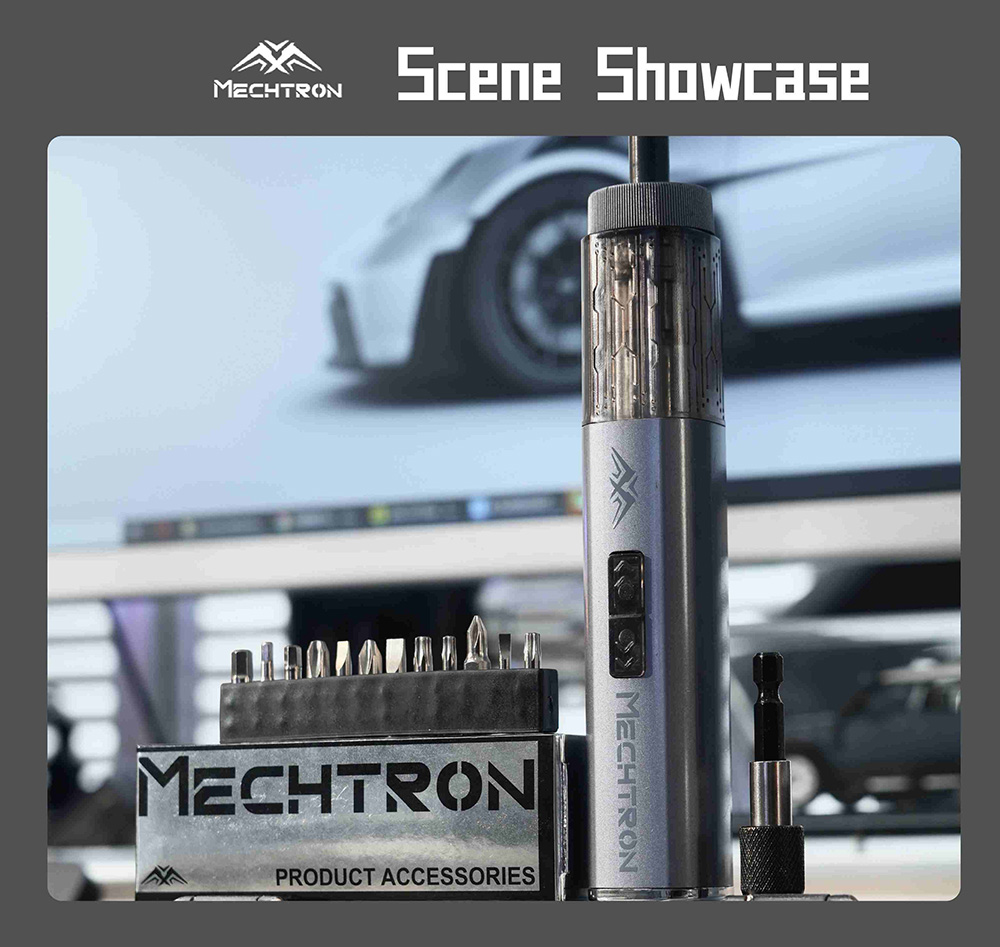 MECHTRON TL-I007S PRO 4V Cyber Screwdriver, 5N·m Electric Torque & 8N·m Manual Torque, 270RPM Speed, 1500mAh Li-ion Battery, Type-C Fast Charging, LED Light, Magnetic Bit Design, Precision Repair Tool