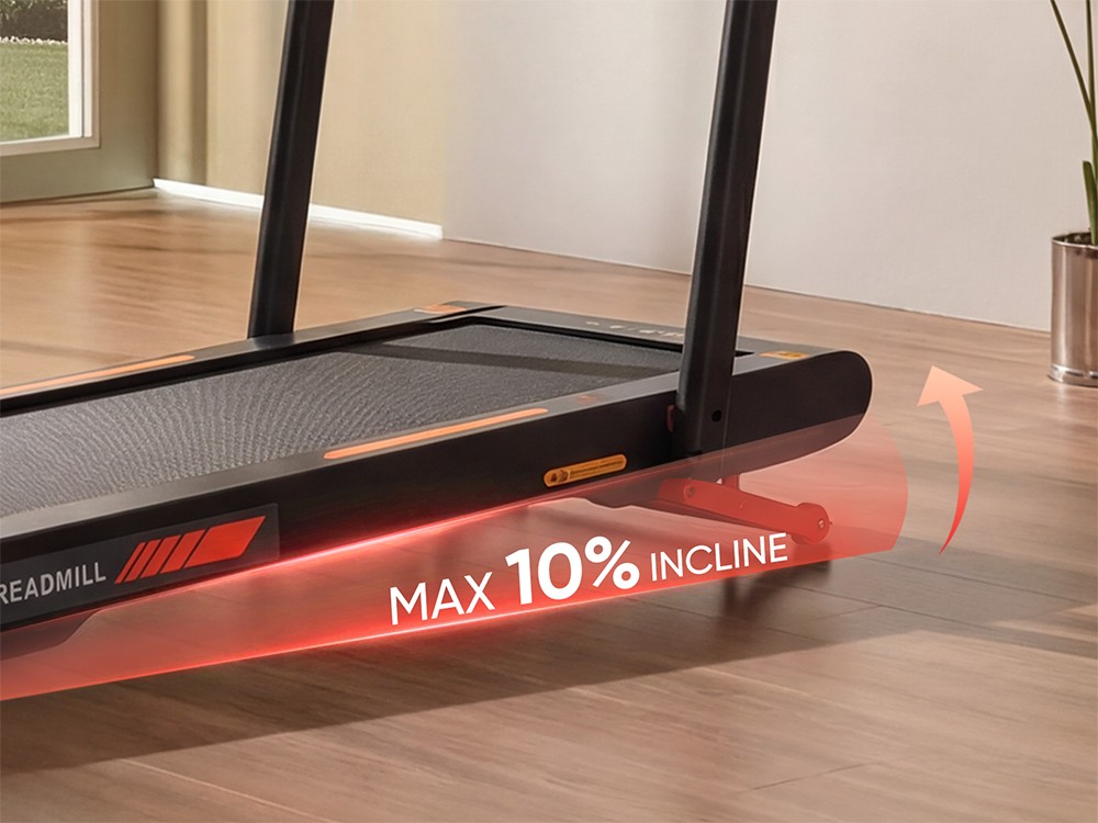 Sperax P3Max Laufvibrationsmatte mit klappbarem Handlauf, 2,5 PS leisem Motor, 10 % automatischer Steigung, 12 km/h Höchstgeschwindigkeit, 40 cm breitem Laufband, 160 kg maximaler Belastung