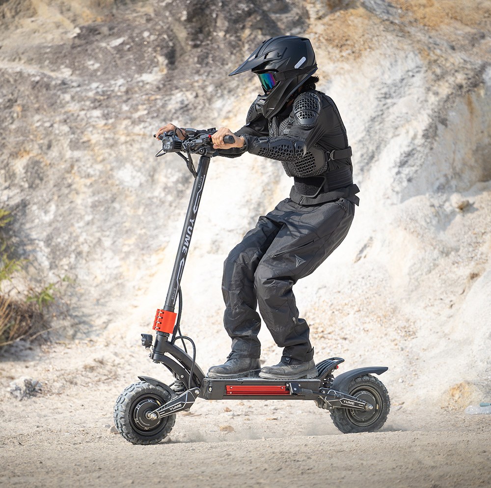 YUME Raptor Electric Scooter, 6000W Dual Motor, 60V 30Ah Battery, 80km/h Speed, 96km Range, 11"×3.95" All-terrain Tires, Dual Hydraulic Brakes, Full Suspension, 150kg Max Load, NFC Unlock