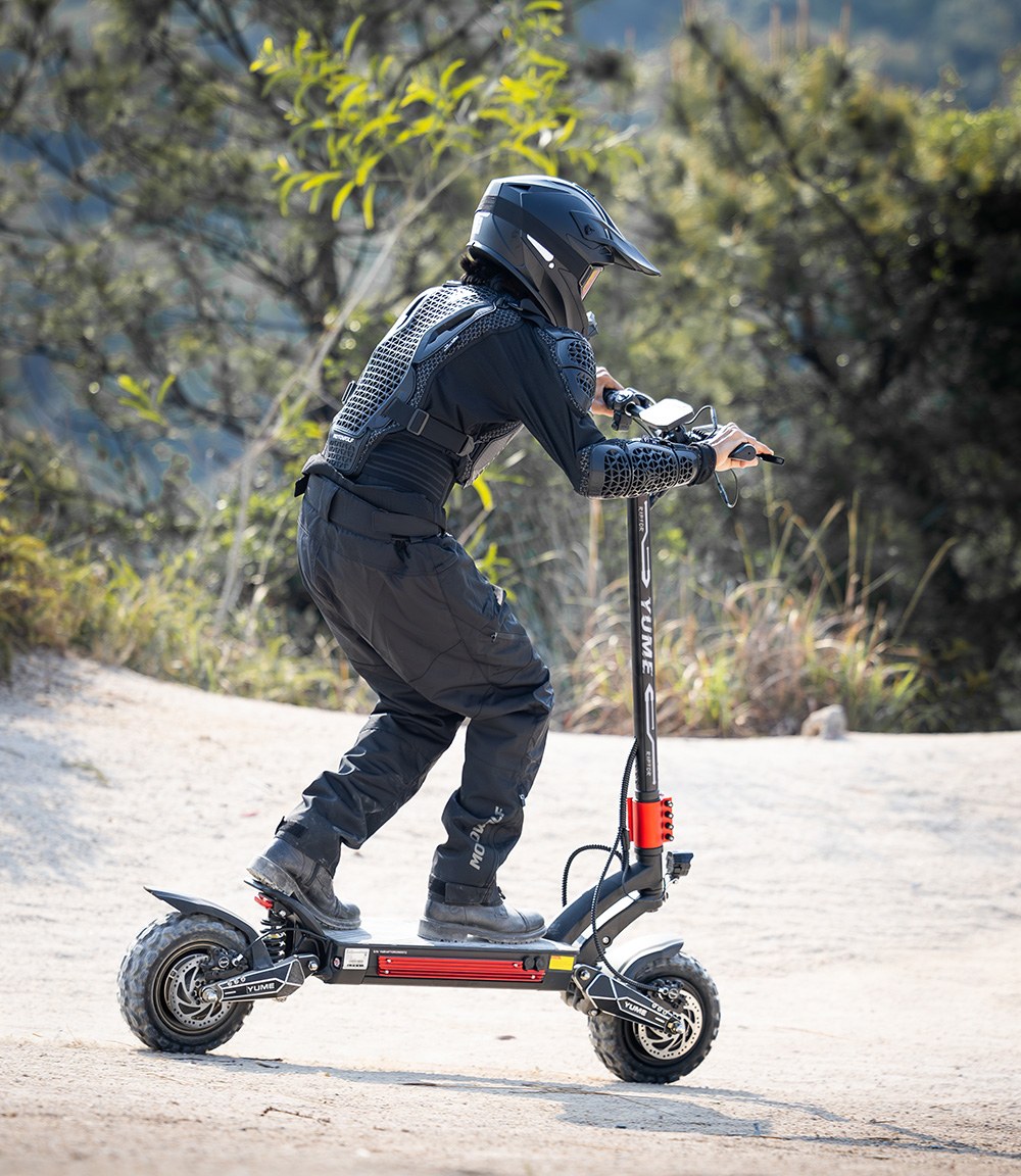 YUME Raptor Electric Scooter, 6000W Dual Motor, 60V 30Ah Battery, 80km/h Speed, 96km Range, 11"×3.95" All-terrain Tires, Dual Hydraulic Brakes, Full Suspension, 150kg Max Load, NFC Unlock