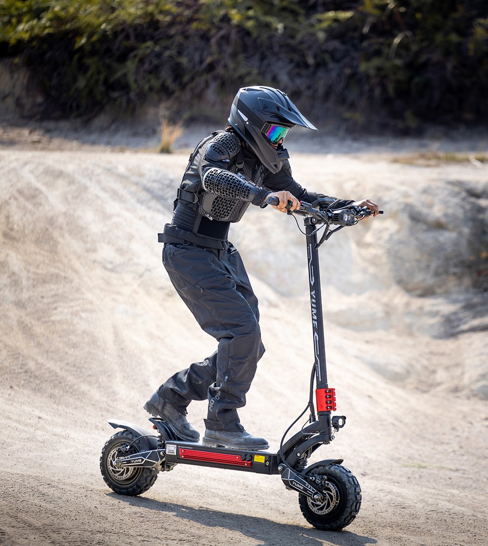 YUME Raptor Electric Scooter, 6000W Dual Motor, 60V 30Ah Battery, 80km/h Speed, 96km Range, 11"×3.95" All-terrain Tires, Dual Hydraulic Brakes, Full Suspension, 150kg Max Load, NFC Unlock