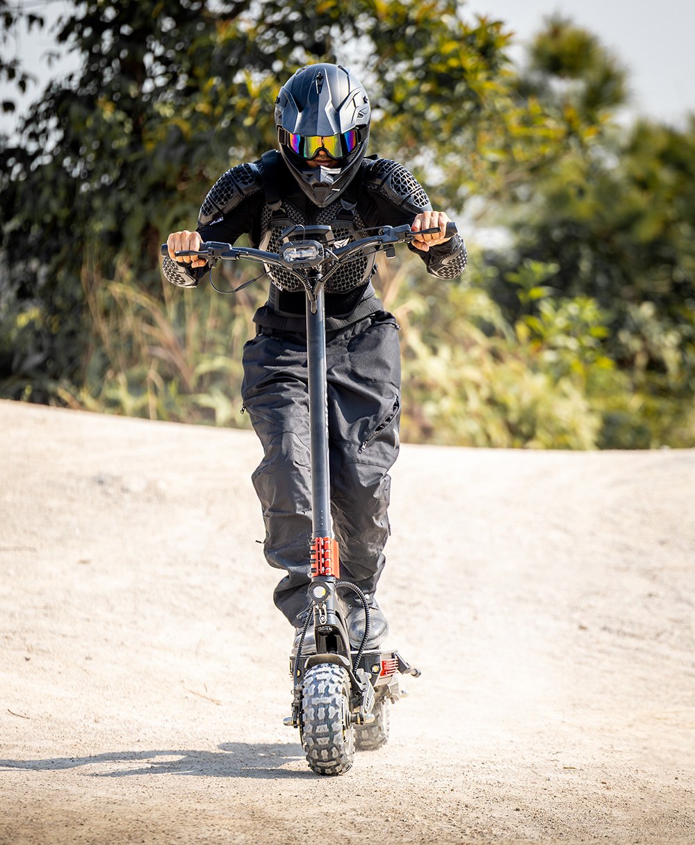 YUME Raptor Electric Scooter, 6000W Dual Motor, 60V 30Ah Battery, 80km/h Speed, 96km Range, 11"×3.95" All-terrain Tires, Dual Hydraulic Brakes, Full Suspension, 150kg Max Load, NFC Unlock