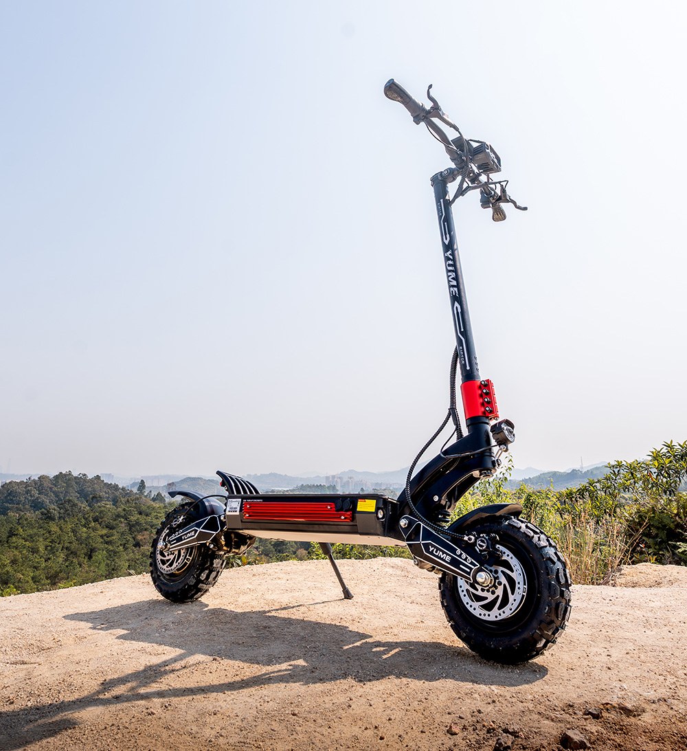 YUME Raptor Electric Scooter, 6000W Dual Motor, 60V 30Ah Battery, 80km/h Speed, 96km Range, 11"×3.95" All-terrain Tires, Dual Hydraulic Brakes, Full Suspension, 150kg Max Load, NFC Unlock