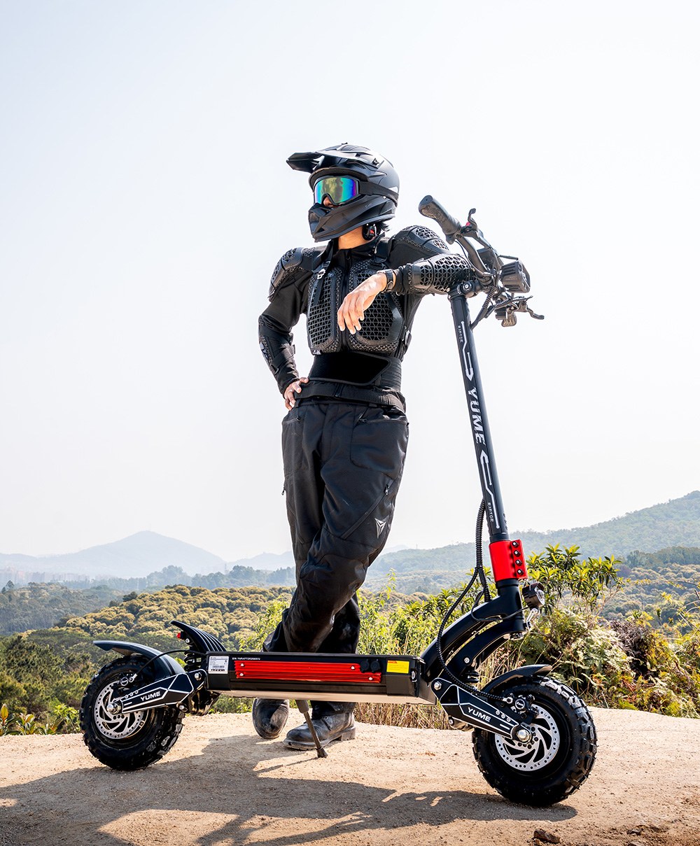 YUME Raptor Electric Scooter, 6000W Dual Motor, 60V 30Ah Battery, 80km/h Speed, 96km Range, 11"×3.95" All-terrain Tires, Dual Hydraulic Brakes, Full Suspension, 150kg Max Load, NFC Unlock
