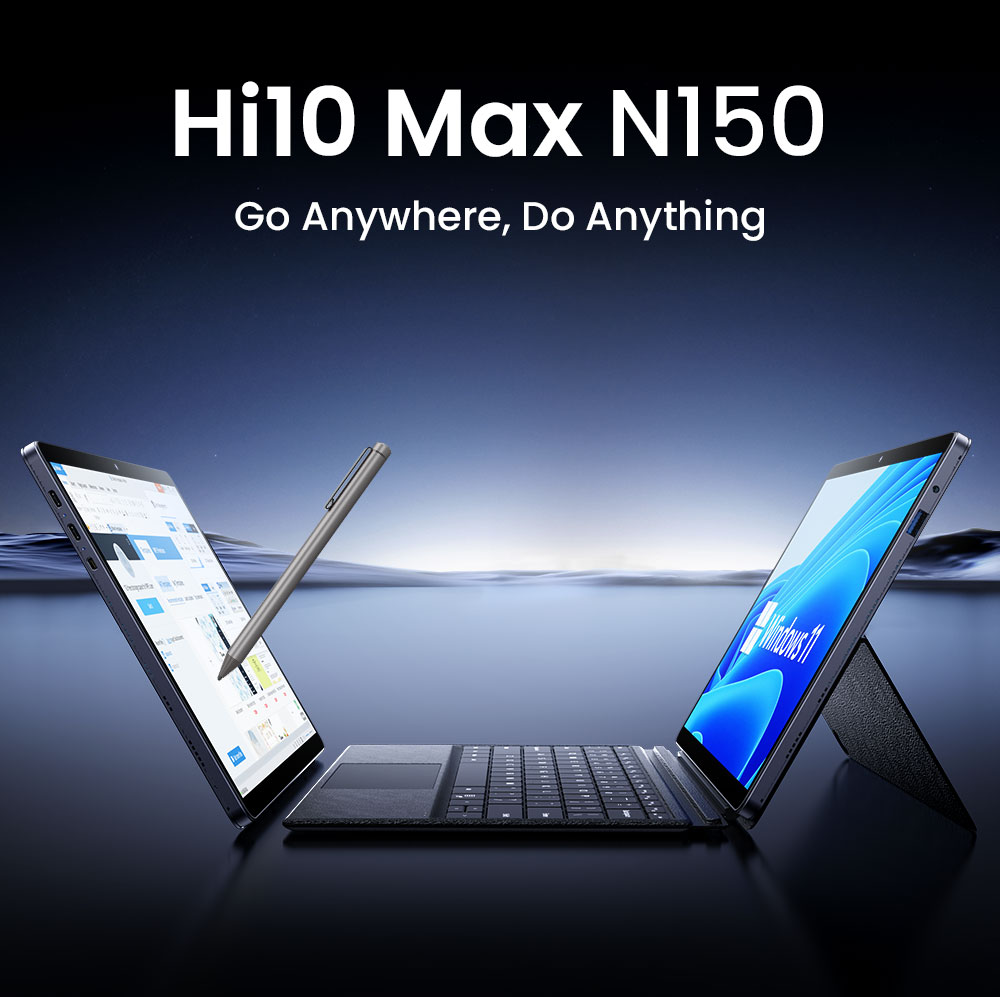 CHUWI Hi10 Max Laptop (without Keyboard), Intel N150 4 Cores Max 3.6GHz, 12.96 inch 2880*1920 IPS Touchscreen, 12GB LPDDR5 RAM 512 SSD, USB-C+Micro HDMI 4K Dual Screen Display, WiFi6, 8MP+5MP Camera, 2*Full-featured Type-C, 1*USB3.2, 1*Audio Jack