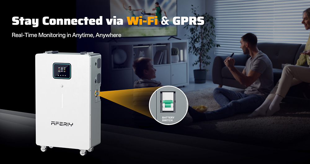 AFERIY PH062 6200 W-os otthoni energiatároló erőmű, 5120 Wh-s LiFePO4 akkumulátor, 6500 W maximális napelemes bemenet, 120 A MPPT, tiszta szinusz inverter, hálózatra kapcsolható/hálózaton kívüli, kettős AC kimenet, WiFi és GPRS távfelügyelet, otthoni biztonsági mentéshez és hálózaton kívüli használatra