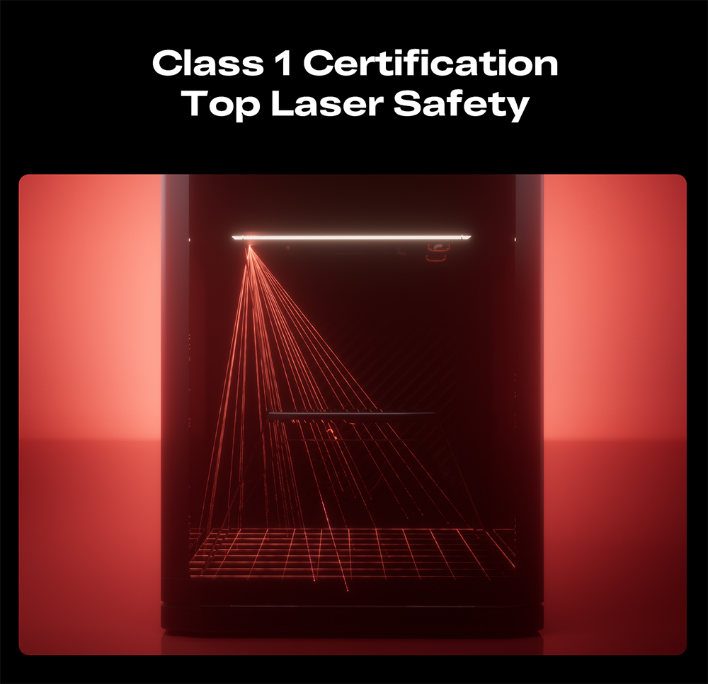 Creality Falcon T1 20W Fiber Laser Engraver, 0.001mm Ultra-High Precision, 175×175mm Working Area, 10000mm/s Engraving Speed, Class 1 Safety, Smart Camera, Wi-Fi & USB, Multi-Material Support