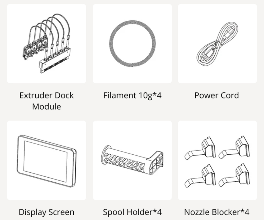 Flashforge Creator 5 Pro 3D-Drucker, 4 unabhängige Werkzeugköpfe, 600 mm/s Verfahrgeschwindigkeit, 256 × 256 × 256 mm Bauraum, 320 °C Extruder, beheizte Kammer, HEPA13-Luftfilterung, automatische Nivellierung, WLAN-Fernüberwachung