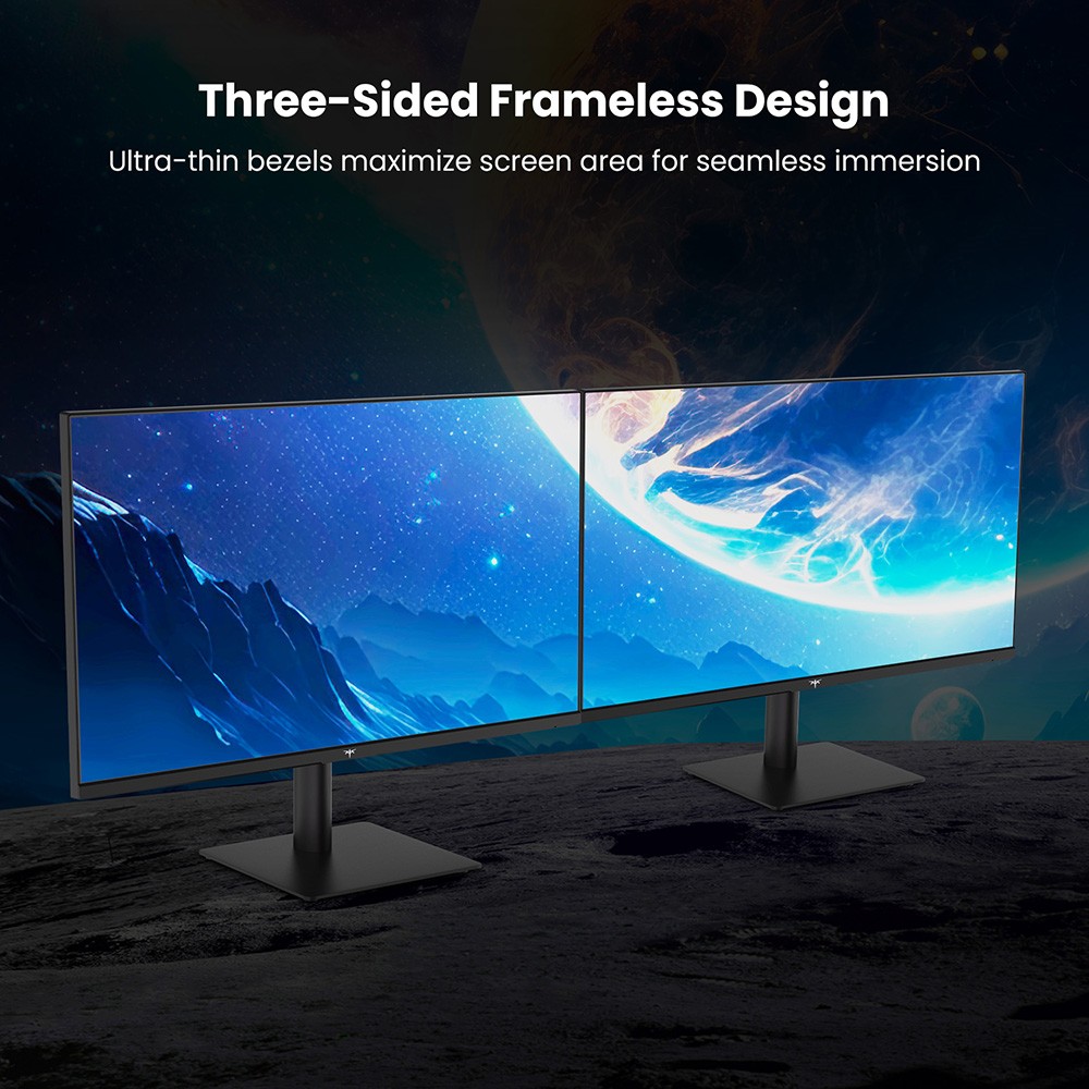 KTC H27T27 Office Monitor, 27 inch 2560×1440 2K QHD Fast IPS Screen, 120Hz OC Refresh Rate, 99% sRGB, HDR, FreeSync & G-Sync Compatible, Low Blue Light & Flicker-Free, Adjustable Tilt Stand, 100×100mm VESA Mount