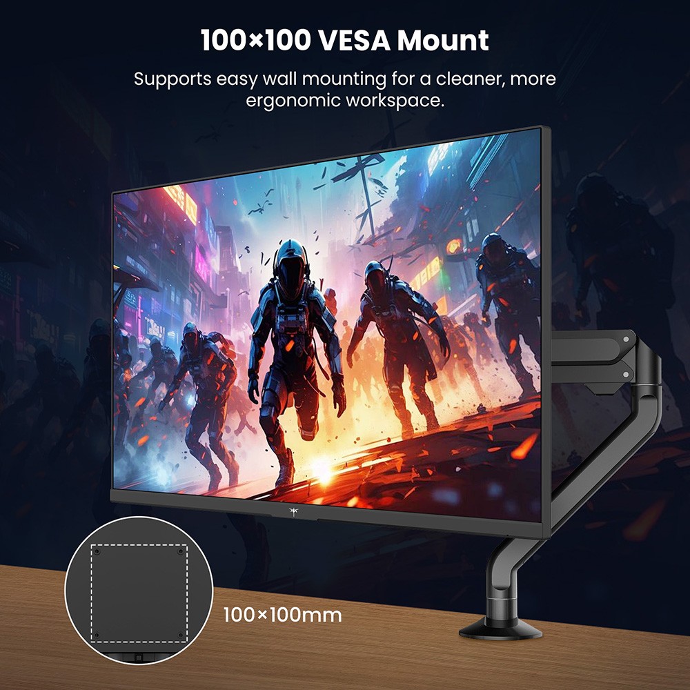 KTC H27T27 Office Monitor, 27 inch 2560×1440 2K QHD Fast IPS Screen, 120Hz OC Refresh Rate, 99% sRGB, HDR, FreeSync & G-Sync Compatible, Low Blue Light & Flicker-Free, Adjustable Tilt Stand, 100×100mm VESA Mount