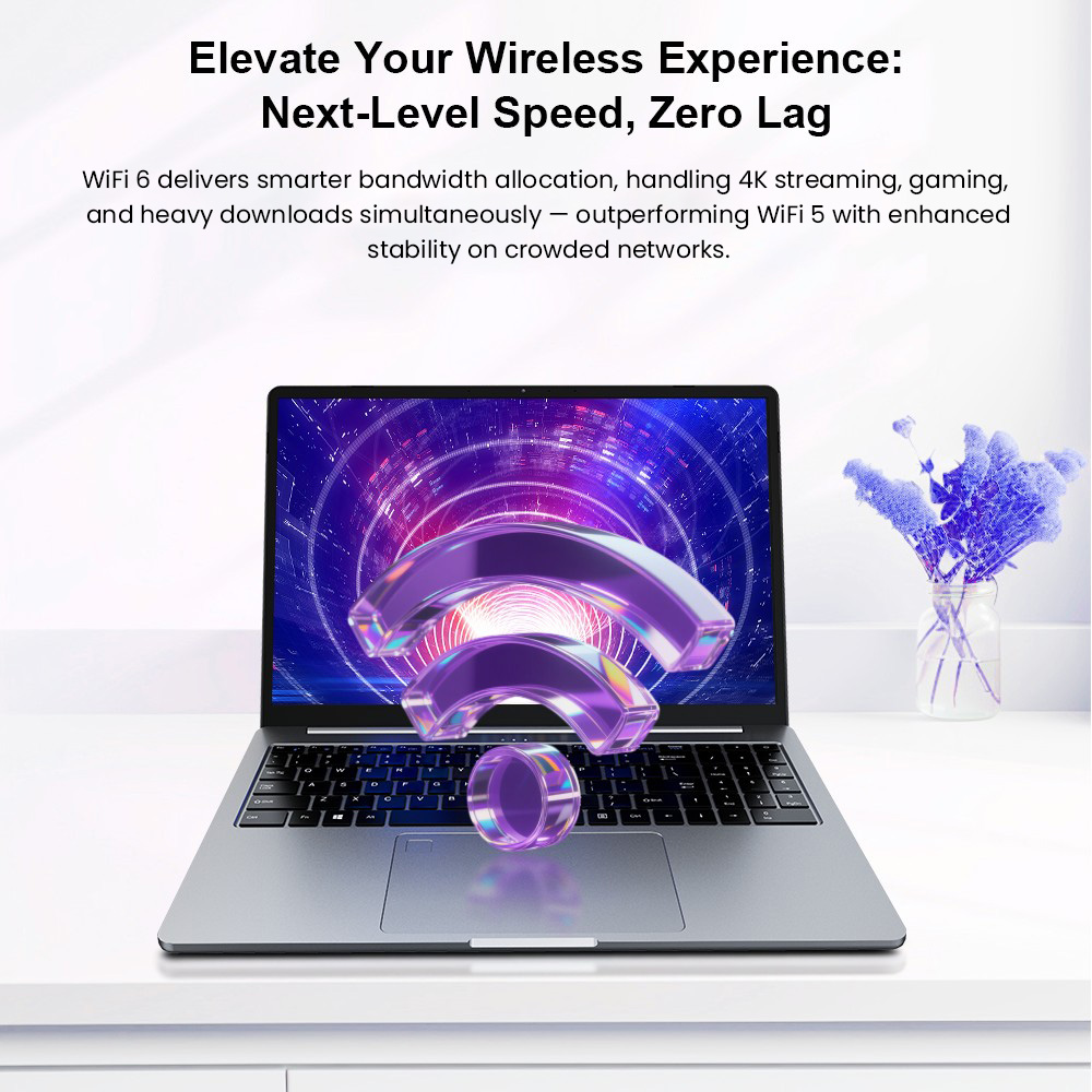 Ninkear A15 Pro Laptop, 16 Zoll 2560×1600 120Hz, AMD Ryzen 5 5500U, 16GB DDR4 RAM, 1TB SSD, AMD Radeon Graphics, WiFi 6 Bluetooth 5.2, Fingerabdruck, 2× Type-C (voll funktionsfähig), 3× USB 3.0, 1× HDMI, 1× MicroSD, 1× 3,5 mm Audio